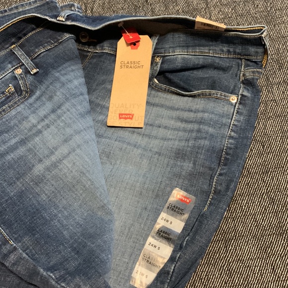 Levi’s Classic Straight Jeans Size 24W S Short - Picture 3 of 5